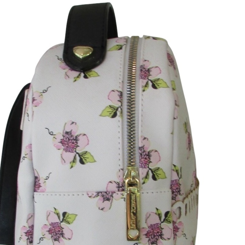BETSEY JOHNSON Pink White Floral Mini Backpack - Picture 3 of 7